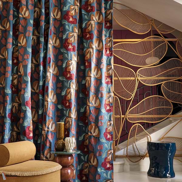 Ayana stof-Casamance-Selected Wallpapers-Interiors