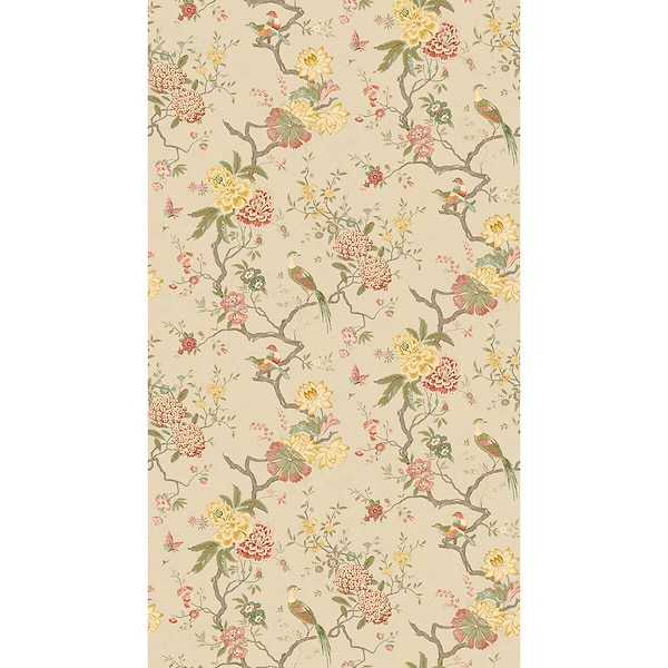 Oriental Bird behang-Behang-GP&J Baker-Mole-Rol-Selected Wallpapers & Interiors