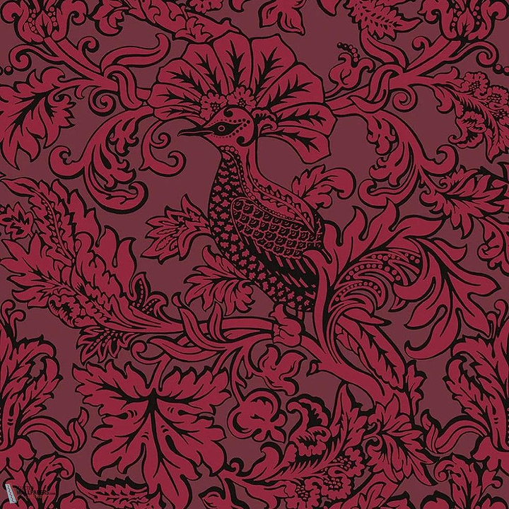 Balabina behang-Cole & Son-Red on crimson-Rol-Selected Wallpapers-Interiors