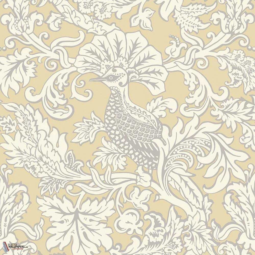 Balabina behang-Cole & Son-White on yellow-Rol-Selected Wallpapers-Interiors