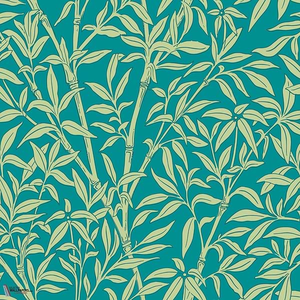 Bamboo Forest behang-Cole & Son-Pistachio on Petrol-Rol-Selected Wallpapers-Interiors