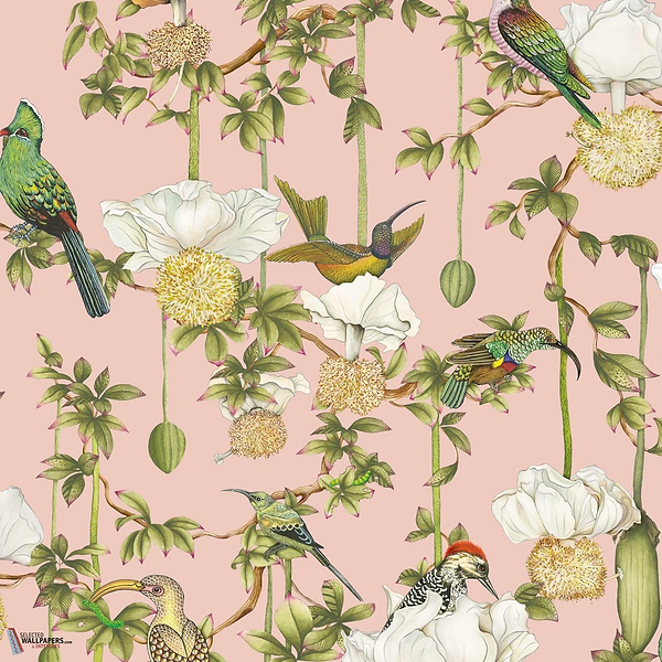 Baobab Botanica behang-Cole & Son-Blush-Rol-Selected Wallpapers-Interiors