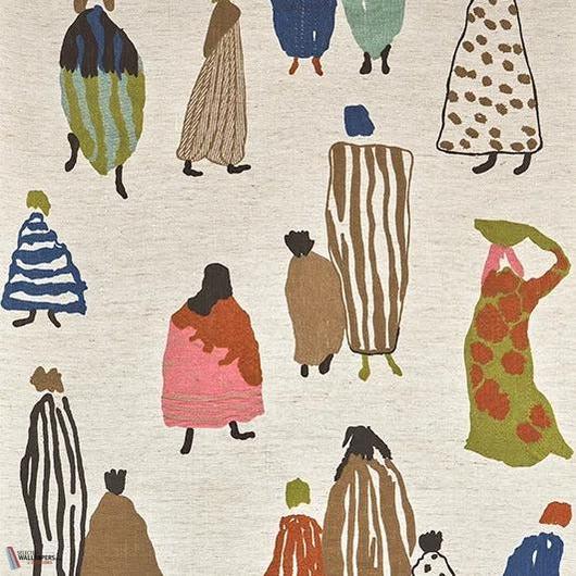 Bedouins behang-Pierre Frey-Multicolore-Meter (M1)-Selected Wallpapers-Interiors