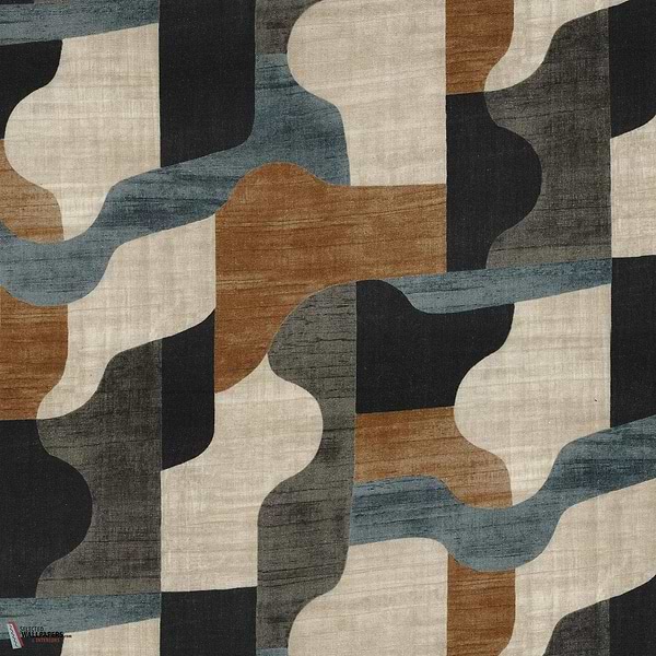 Belle époque stof-Casamance-Anthracite-Meter (M1)-Selected Wallpapers-Interiors