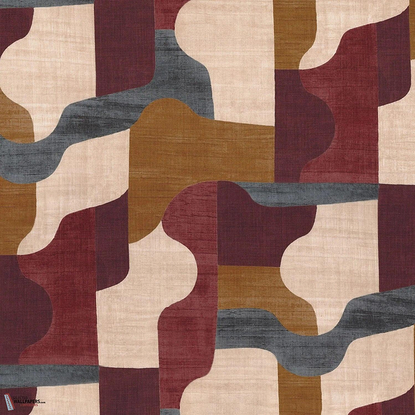 Belle époque stof-Casamance-Modoré grenat-Meter (M1)-Selected Wallpapers-Interiors