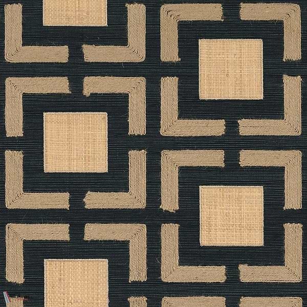 Biancavilla behang-Casamance-Noir Sable-Rol-Selected Wallpapers-Interiors