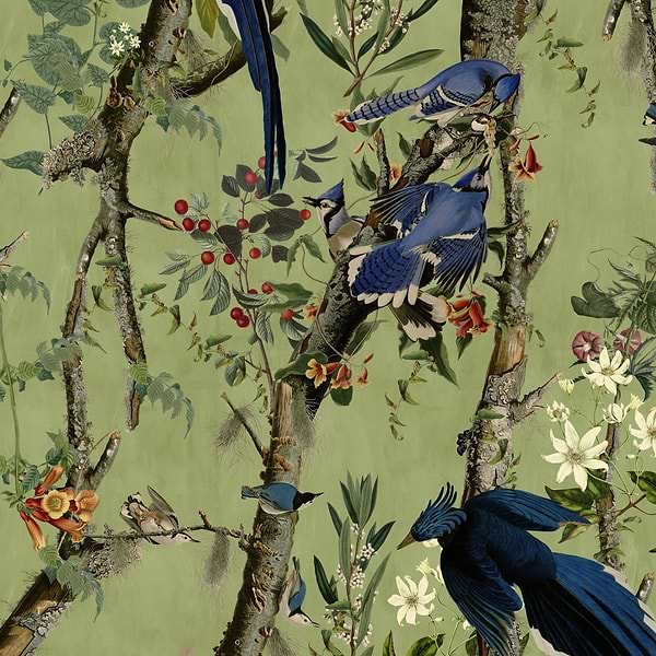Birds of Danube behang-Mind the Gap-wallpaper-tapete-Original-300 cm (standaard)-Selected-Wallpapers-Interiors
