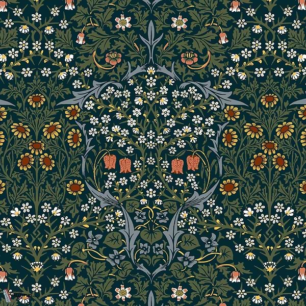 Blackthorn behang-House of Hackney-wallpaper-tapete-Billiard Green-200 cm-Selected-Wallpapers-Interiors