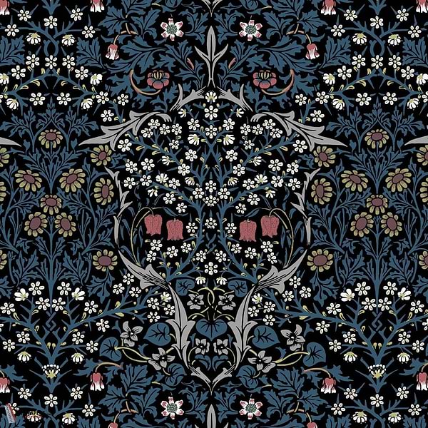 Blackthorn behang-House of Hackney-wallpaper-tapete-Teal-200 cm-Selected-Wallpapers-Interiors