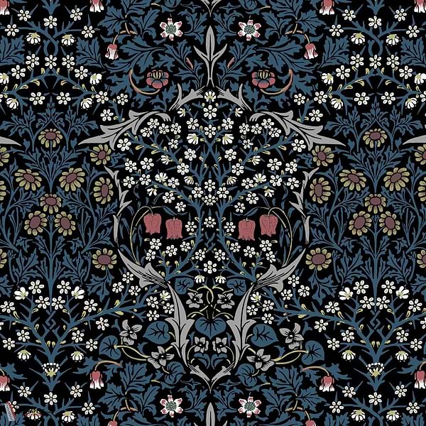Blackthorn behang-House of Hackney-wallpaper-tapete-Teal-200 cm-Selected-Wallpapers-Interiors