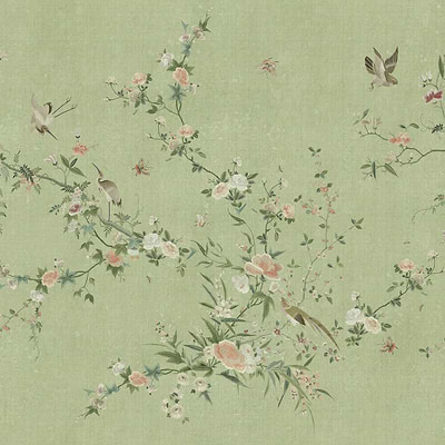 Bloom wallpaper-Sandberg-Green-Mattic-M2-Selected Wallpapers-Interiors