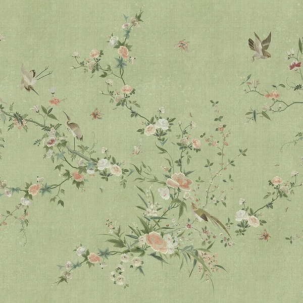 Bloom wallpaper-Sandberg-Green-Mattic-M2-Selected Wallpapers-Interiors