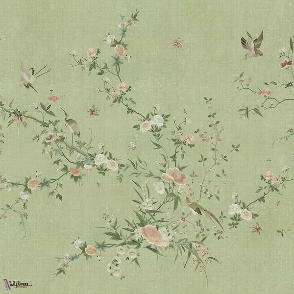 Bloom wallpaper-Sandberg-Green-Mattic-M2-Selected Wallpapers-Interiors