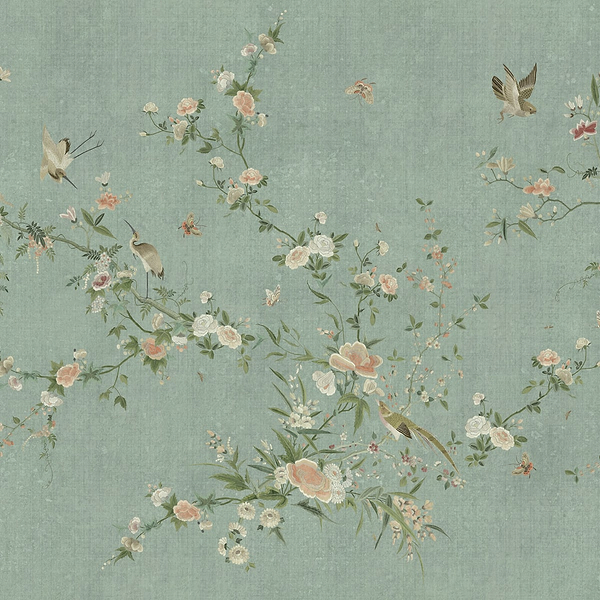 Bloom wallpaper-Sandberg-Teal-Mattic-M2-Selected Wallpapers-Interiors