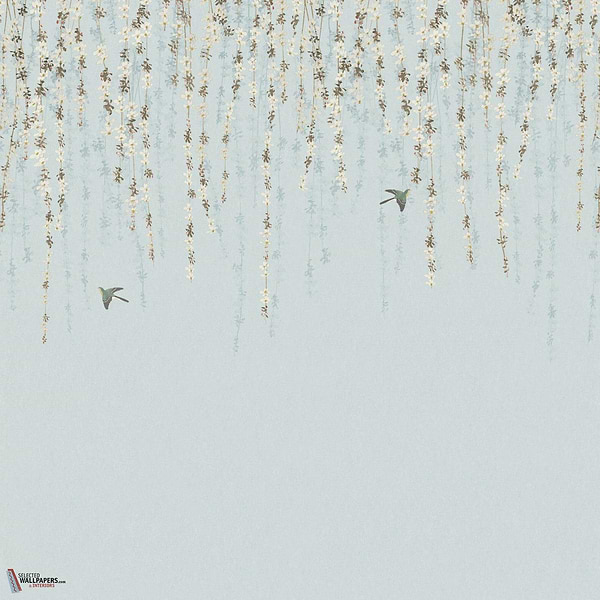 Blossom Mural behang-Thibaut-Blue-Set-Selected Wallpapers-Interiors