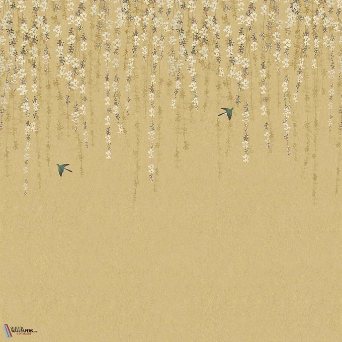 Blossom Mural behang-Thibaut-Gold-Set-Selected Wallpapers-Interiors