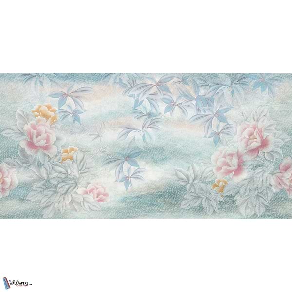 Blue Rain-Behang-Tapete-Inkiostro Bianco-Selected Wallpapers