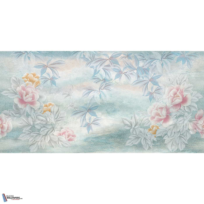 Blue Rain-Behang-Tapete-Inkiostro Bianco-Selected Wallpapers