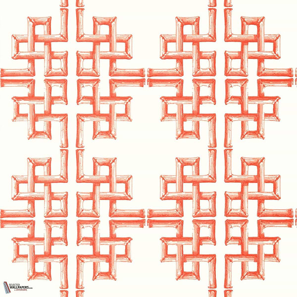 Boca Bamboo behang-Thibaut-Coral-Rol-Selected Wallpapers-Interiors