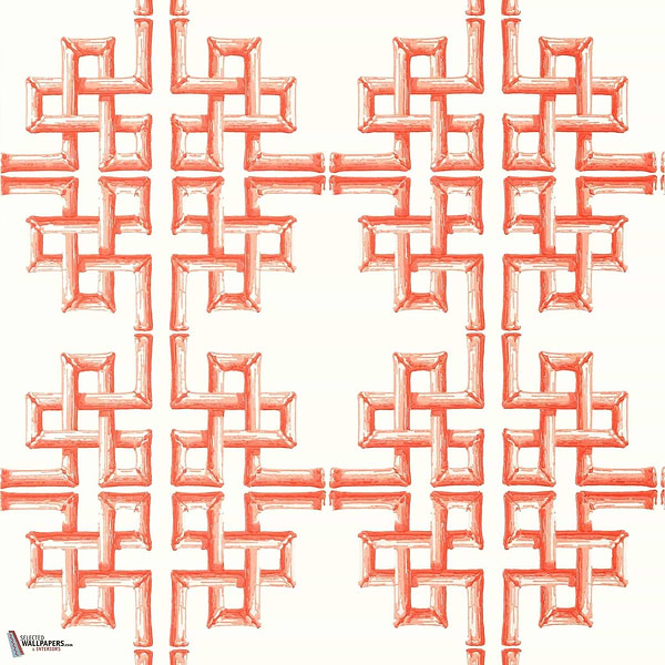 Boca Bamboo behang-Thibaut-Coral-Rol-Selected Wallpapers-Interiors