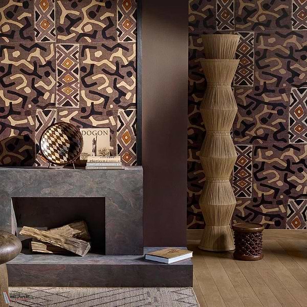 Borkou behang-Pierre Frey-Selected Wallpapers-Interiors