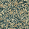 Bouquet behang-Arte-Teal-Meter (M1)-Selected Wallpapers-Interiors