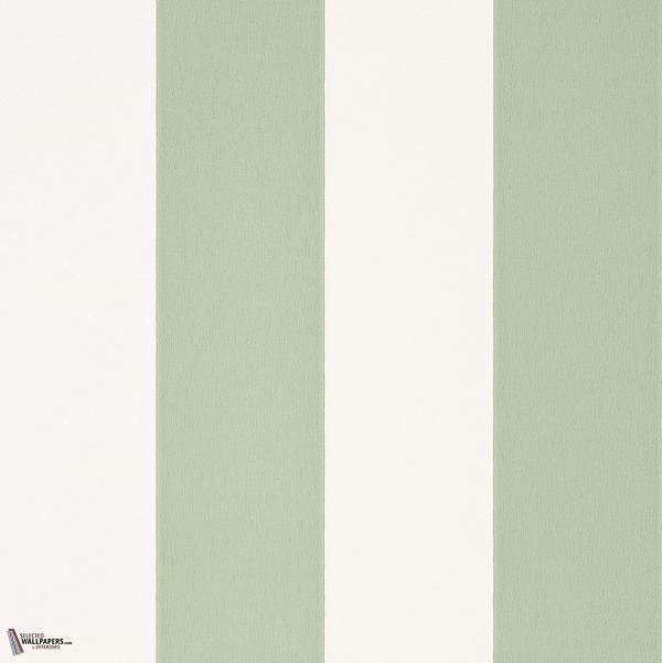 Broad Stripe behang-Little Greene-Pea green-Rol-Selected Wallpapers-Interiors
