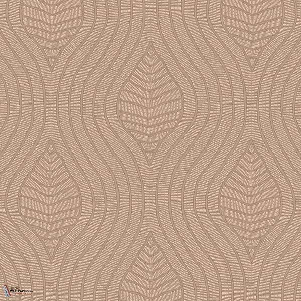 Brodelia behang-Casamance-Praline-Rol-Selected Wallpapers-Interiors