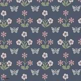 Burges Butterfly-Little Greene-wallpaper-behang-Tapete-wallpaper-Hick's Blue-Rol-Selected Wallpapers
