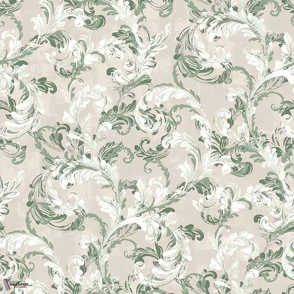 Byzantine Damask Tapete-Coordonne-Sage-Non Woven-Rolle-Selected Wallpapers-Interiors