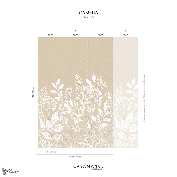 Camelia behang-Casamance-Selected Wallpapers-Interiors