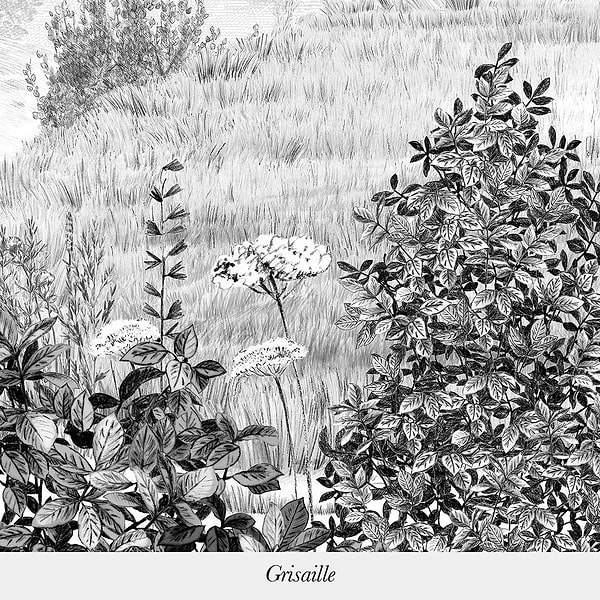 Campagne Sur Mesure-Isidore Leroy-wallpaper-behang-Tapete-wallpaper-Gris-Non Woven-Selected Wallpapers