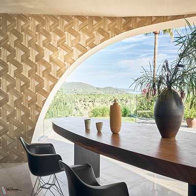 Cannage behang-CMO Paris-Selected Wallpapers-Interiors