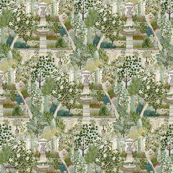 Carpet garden behang-Sanderson-Paradise-Rol-Selected Wallpapers-Interiors