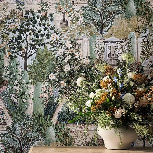 Carpet garden behang-Sanderson-Selected Wallpapers-Interiors