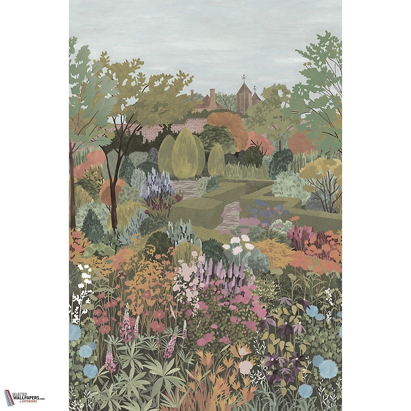Castle Garden wallpaper-Little Greene-Sage Green-Set-Selected Wallpapers-Interiors