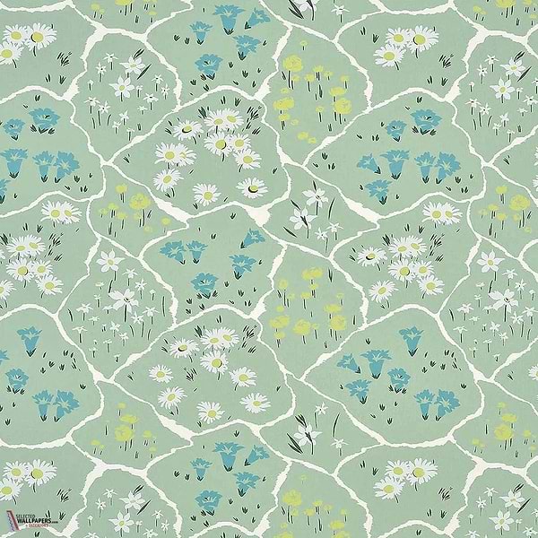 Champ Fleuri behang-Pierre Frey-wallpaper-tapete-Celadon-Meter (M1)-Selected-Wallpapers-Interiors