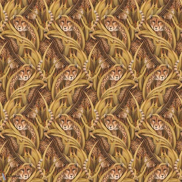 Cheetah Prowl behang-Cole & Son-Bronze-Rol-Selected Wallpapers-Interiors