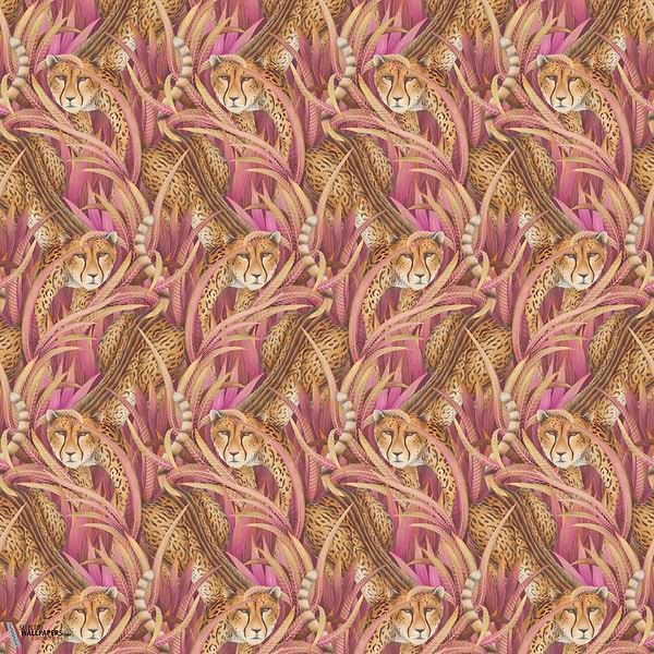 Cheetah Prowl behang-Cole & Son-Cerise-Rol-Selected Wallpapers-Interiors