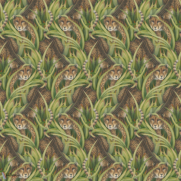 Cheetah Prowl behang-Cole & Son-Grass-Rol-Selected Wallpapers-Interiors