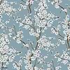 Cherry Blossom-Coordonne-behang-tapete-wallpaper-Turquoise-Non Woven-Selected-Wallpapers-Interiors