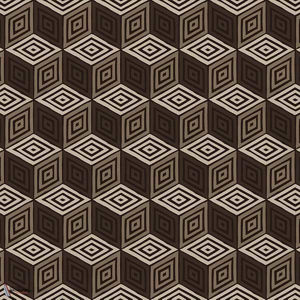 Chiara wallpaper-Sandberg-Brown-Mattic-M2-Selected Wallpapers-Interiors