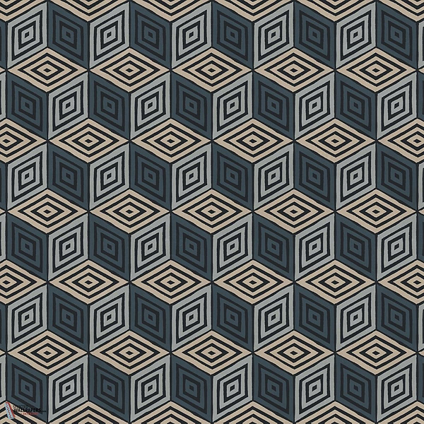 Chiara wallpaper-Sandberg-Dark Blue-Mattic-M2-Selected Wallpapers-Interiors