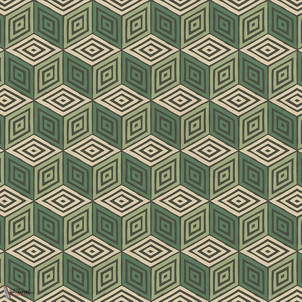 Chiara wallpaper-Sandberg-Green-Mattic-M2-Selected Wallpapers-Interiors