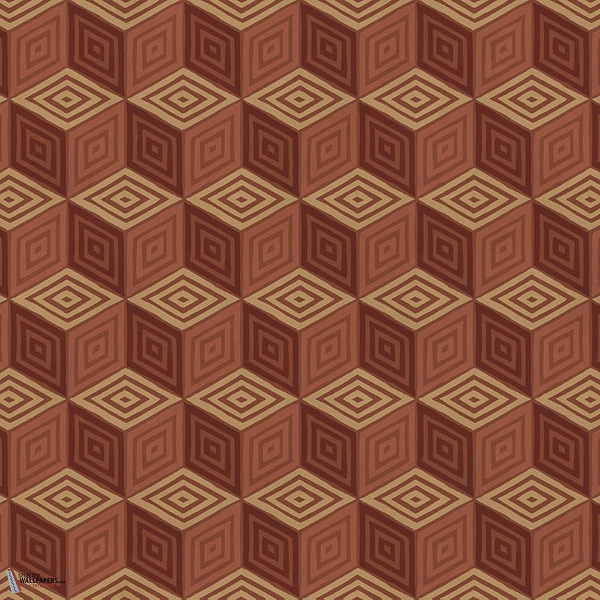 Chiara wallpaper-Sandberg-Terracotta-Mattic-M2-Selected Wallpapers-Interiors
