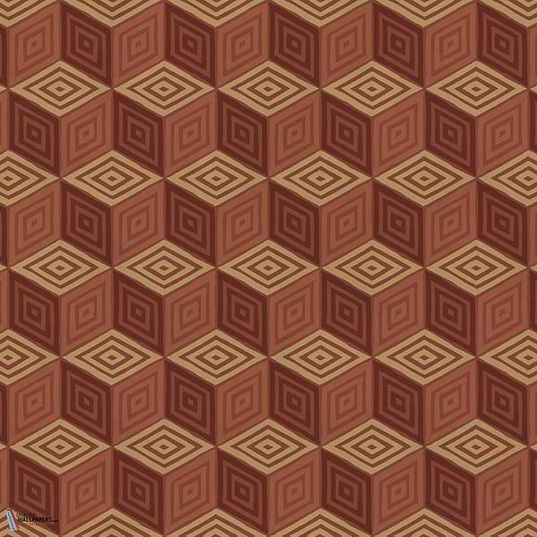 Chiara wallpaper-Sandberg-Terracotta-Mattic-M2-Selected Wallpapers-Interiors