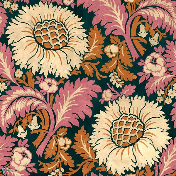 Chinese Damask wallpaper-Coordonné-Coral-Non Woven-Roll-Selected Wallpapers-Interiors