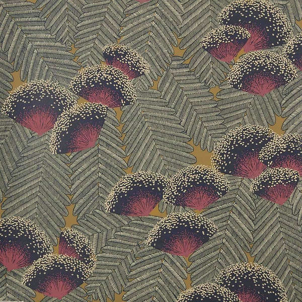 Clarice Tapete in Jet van 1838 wallcoverings