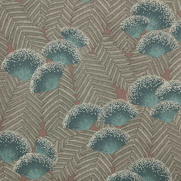 Clarice Tapete in Cantaloupe van 1838 wallcoverings
