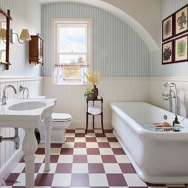 Closet Stripe behang-Behang-Farrow & Ball-Selected Wallpapers &amp; Interiors